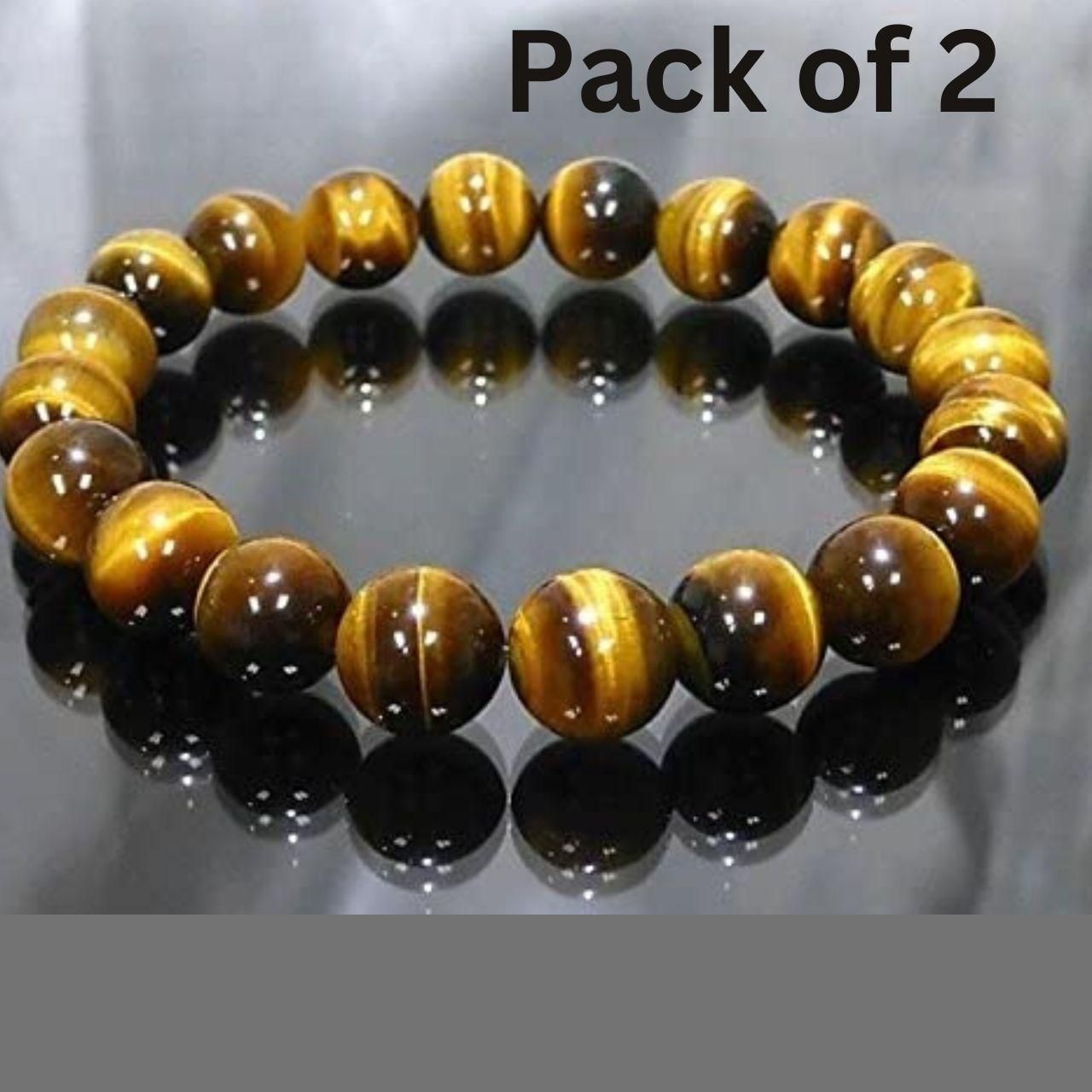 Tiger Eye Yellow Crystal Bracelet (Pack of 2)