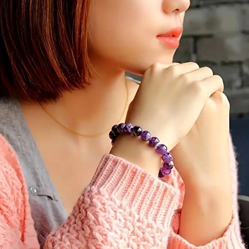 Natural Purple Crystal  Bracelet (Pack of 2)