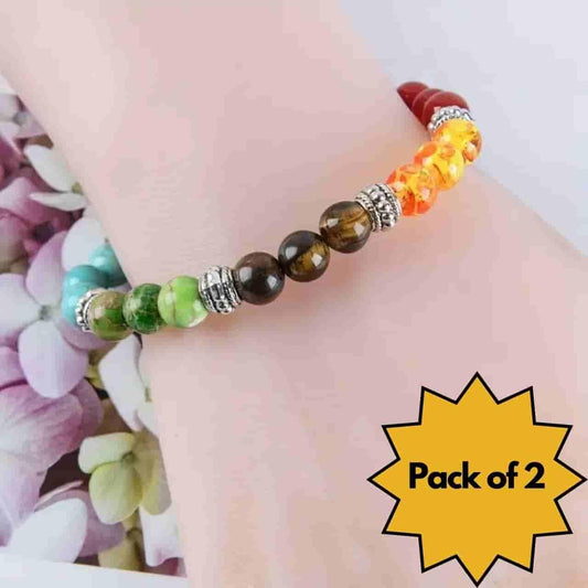 7 Stones Bracelet Pack of 2